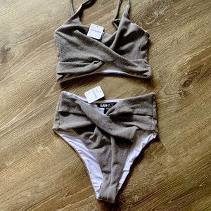 Beach Riot silver bikini - medium